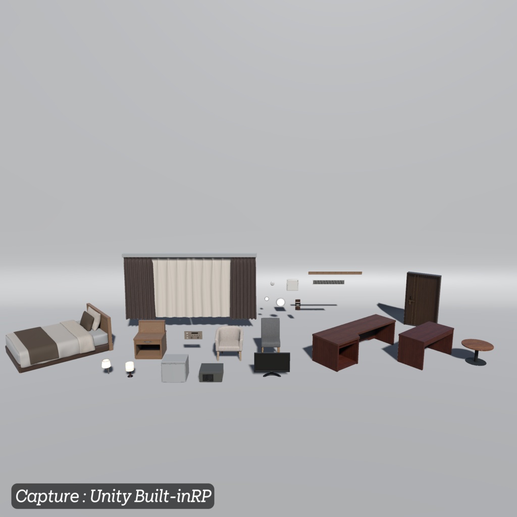 【3D環境アセット】ホテルの客室と廊下