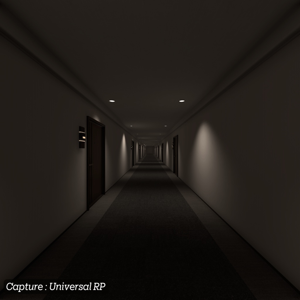 【3D環境アセット】ホテルの客室と廊下