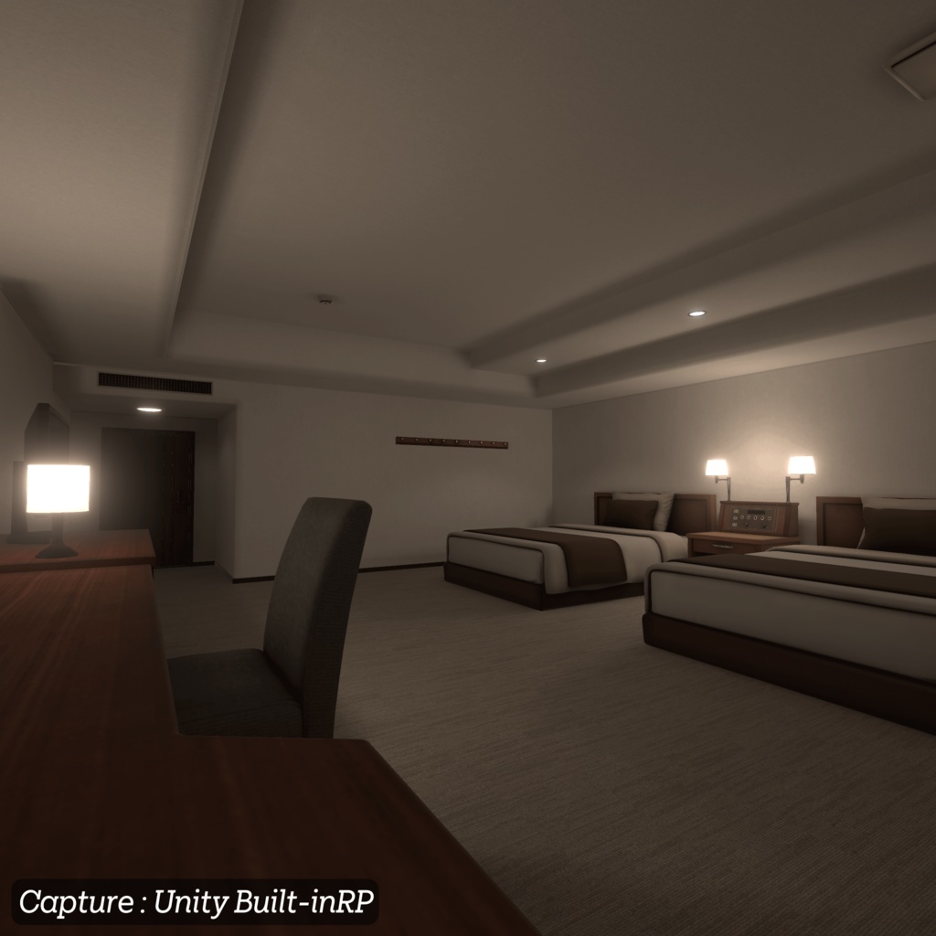 【3D環境アセット】ホテルの客室と廊下