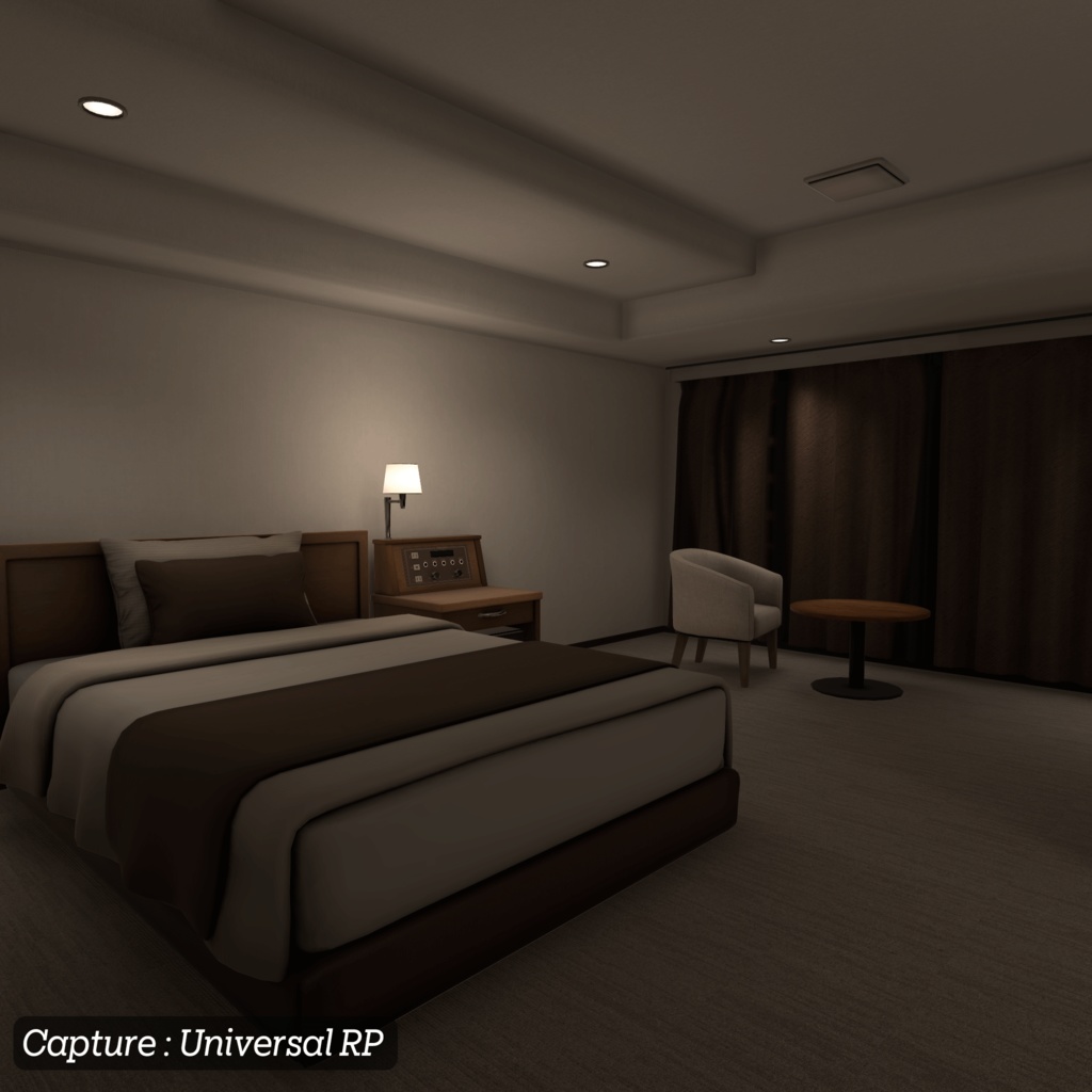 【3D環境アセット】ホテルの客室と廊下