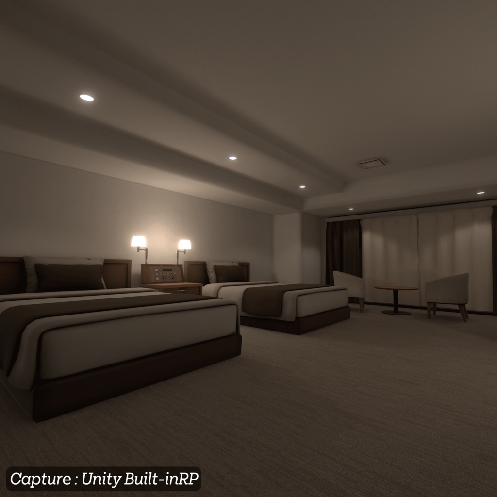【3D環境アセット】ホテルの客室と廊下