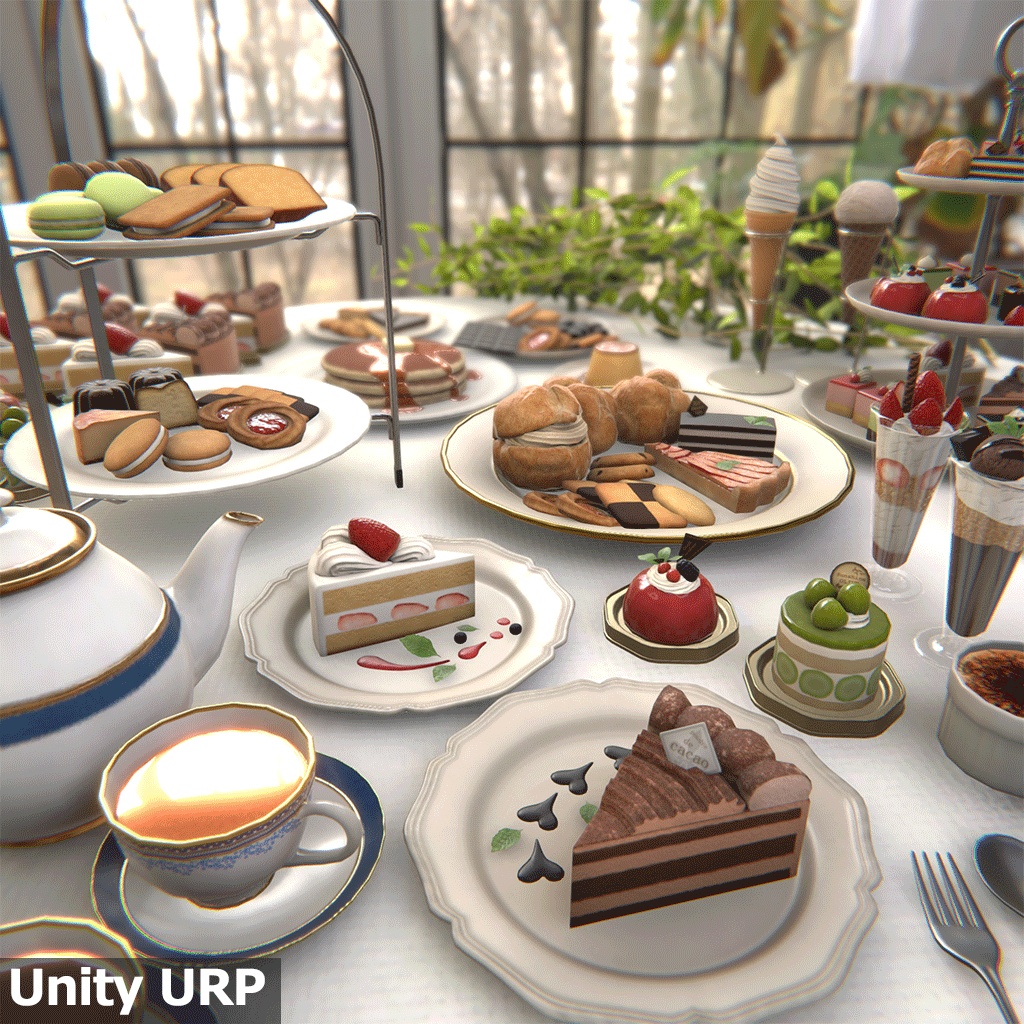 【3Dモデルセット】スイーツ系3Dモデル 詰め合わせ unitypackage付き