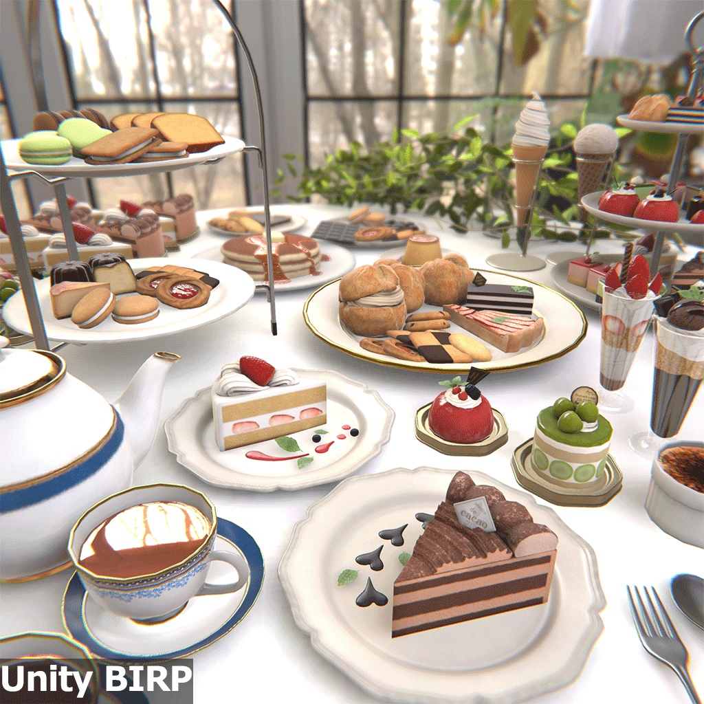 【3Dモデルセット】スイーツ系3Dモデル 詰め合わせ unitypackage付き