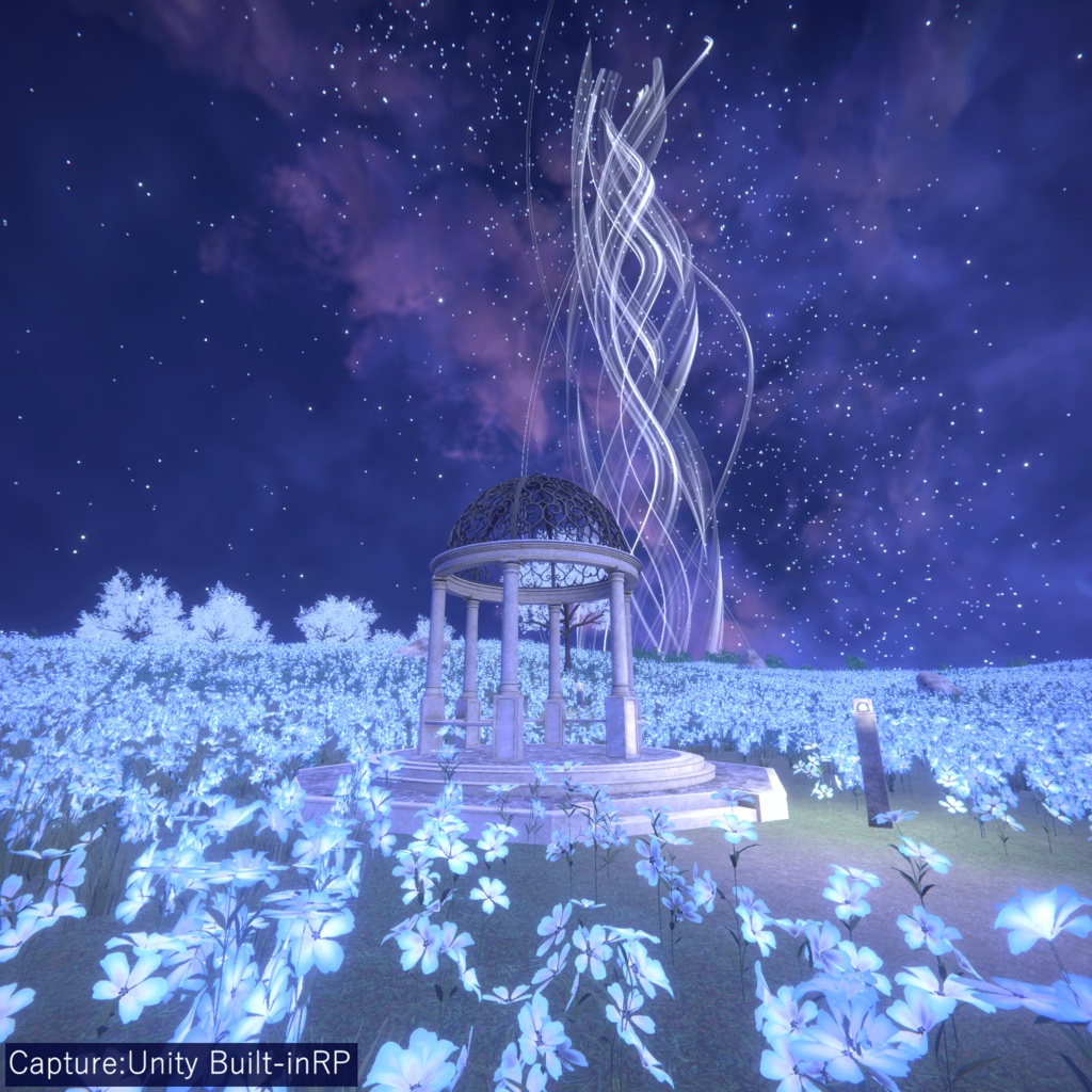 【3D環境アセット】光る花の丘