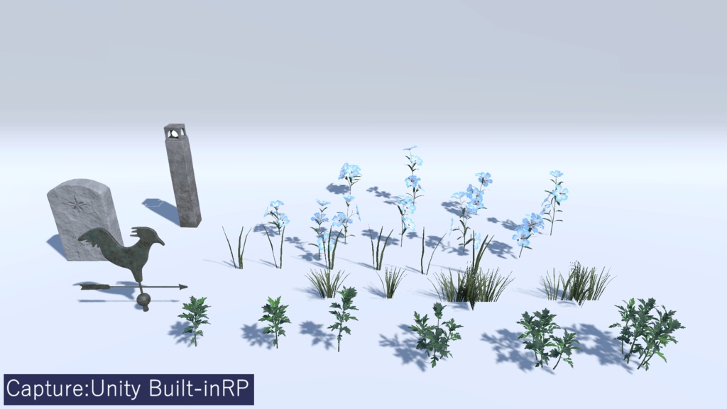 【3D環境アセット】光る花の丘