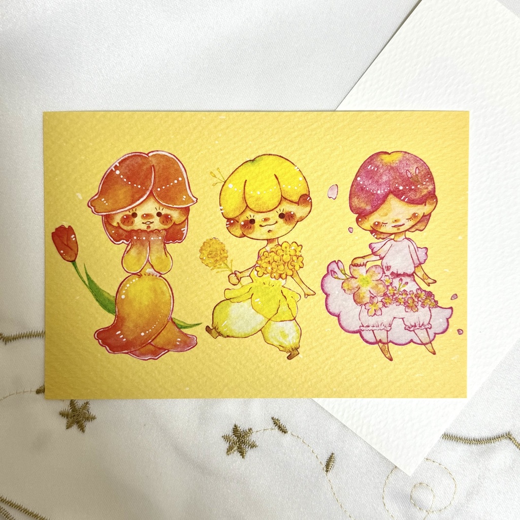 【ポストカード】「 春の妖精さん達 」