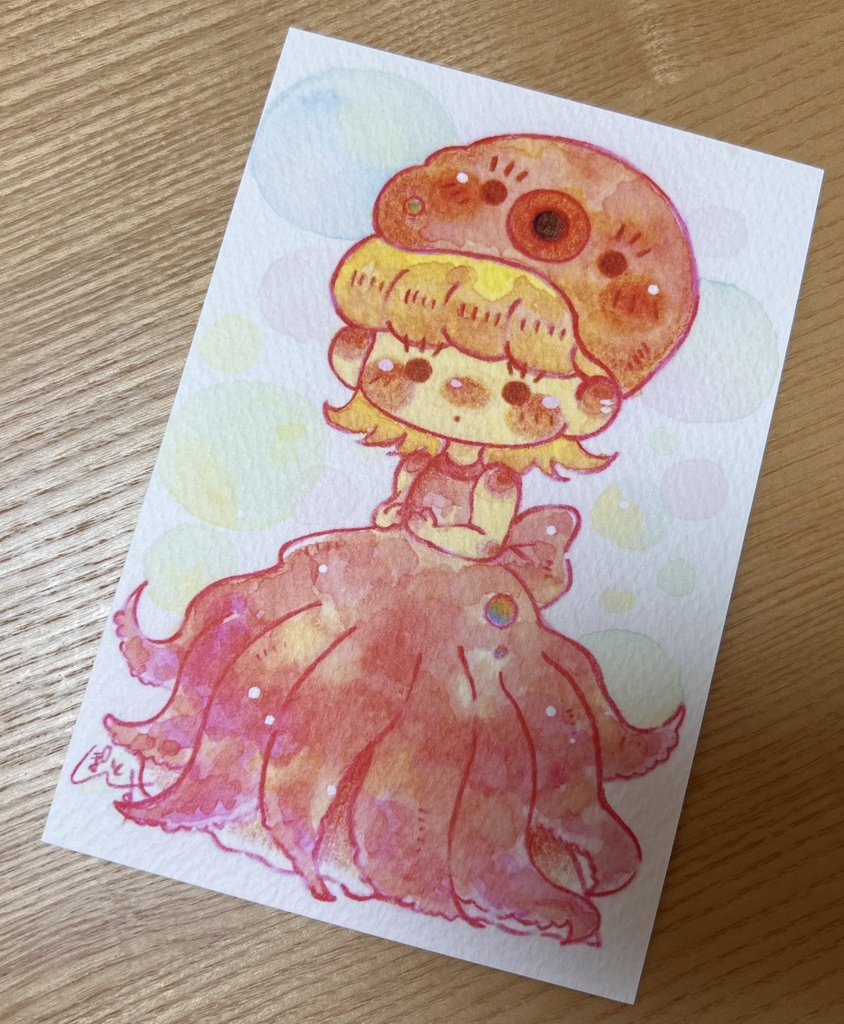 【ポストカード】「 タコのお嬢さん 」