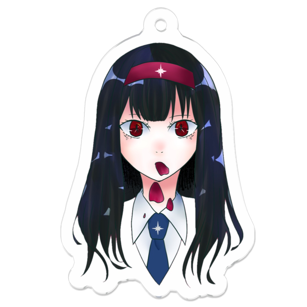 黒髪女の子アクキー