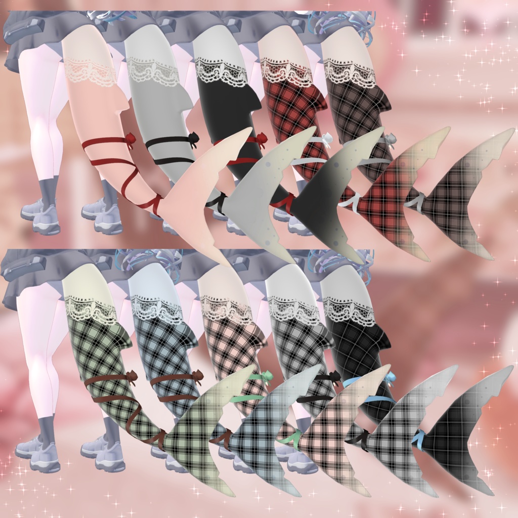 🦈【ルルネ用】Ribbontail+リボンアクセ【VRchat】