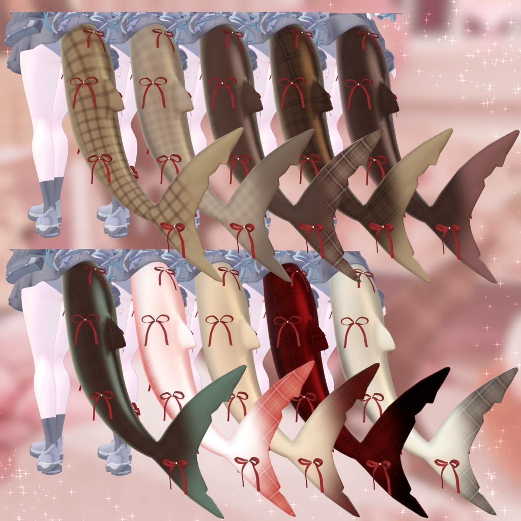 🦈【ルルネ用】Ribbontail+リボンアクセ【VRchat】