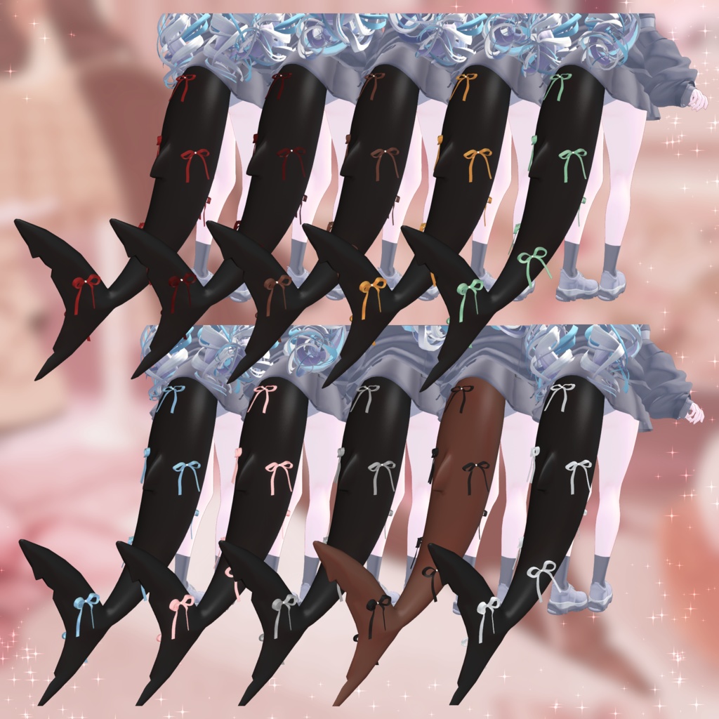 🦈【ルルネ用】Ribbontail+リボンアクセ【VRchat】