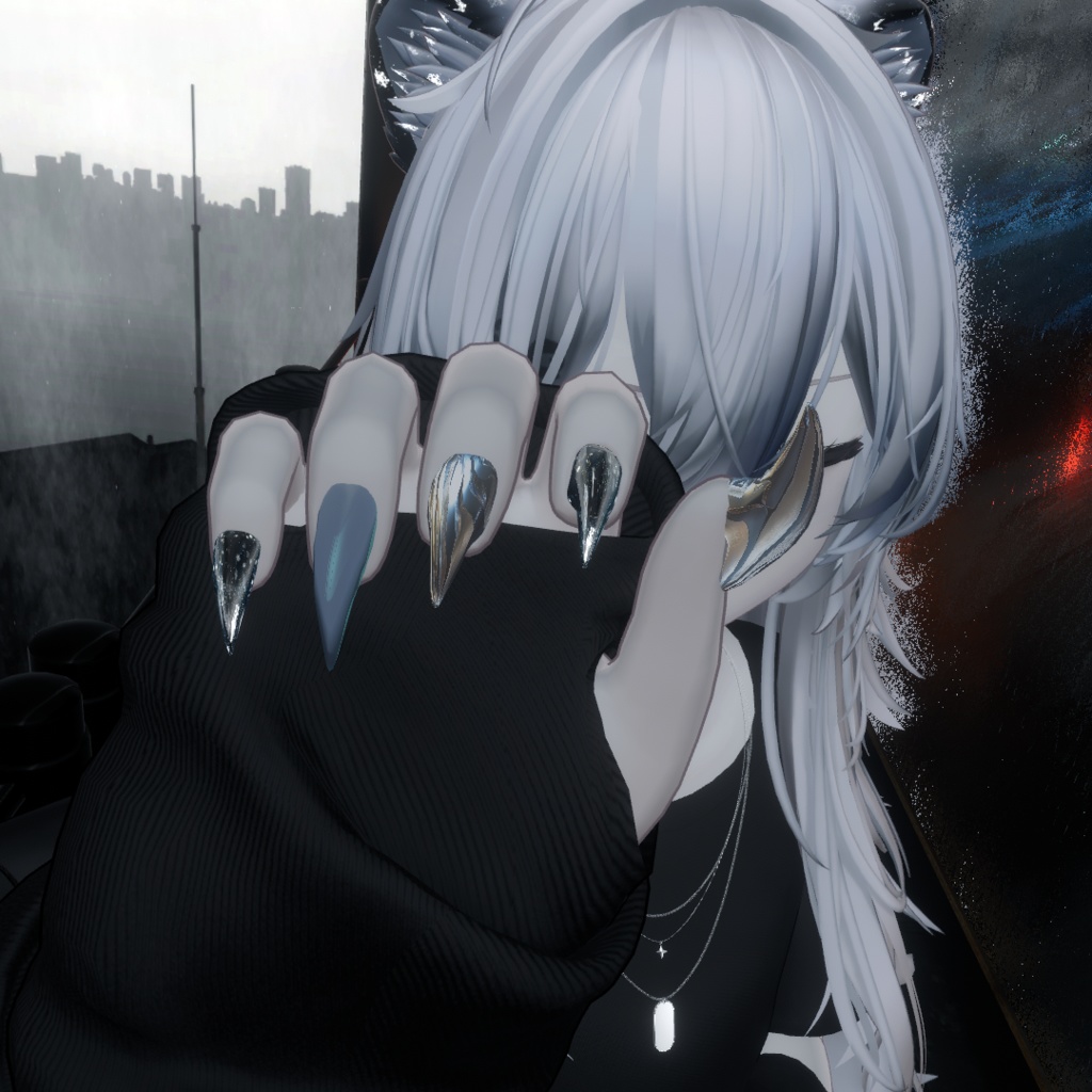 【複数対応】猫爪ネイル【VRchat想定】