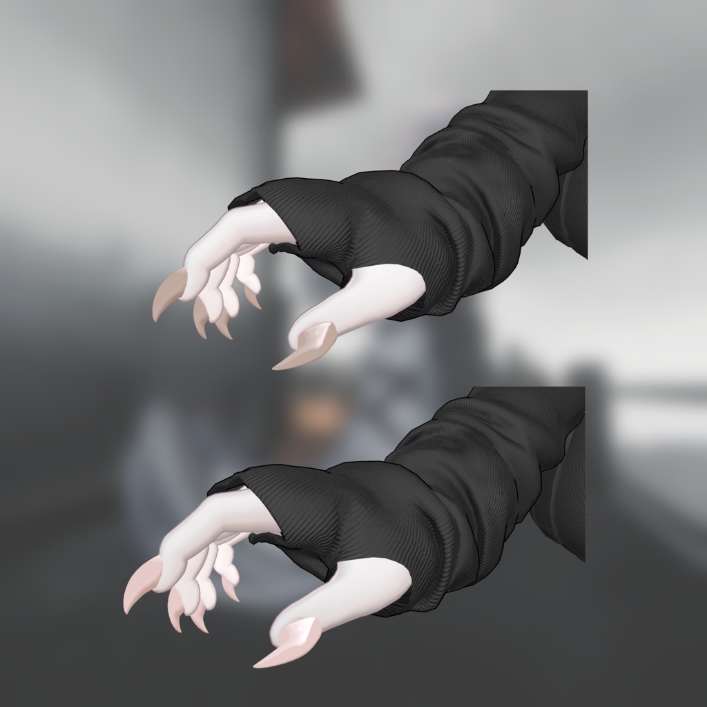 【複数対応】猫爪ネイル【VRchat想定】