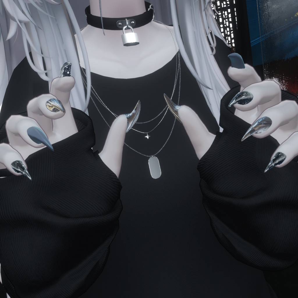【複数対応】猫爪ネイル【VRchat想定】