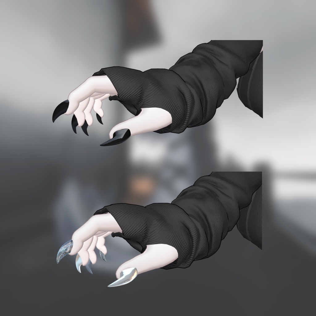 【複数対応】猫爪ネイル【VRchat想定】