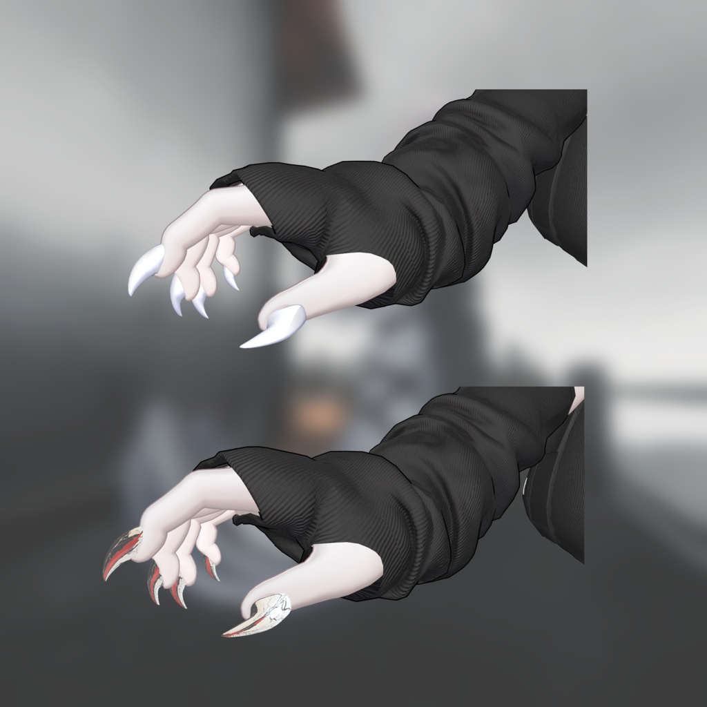 【複数対応】猫爪ネイル【VRchat想定】