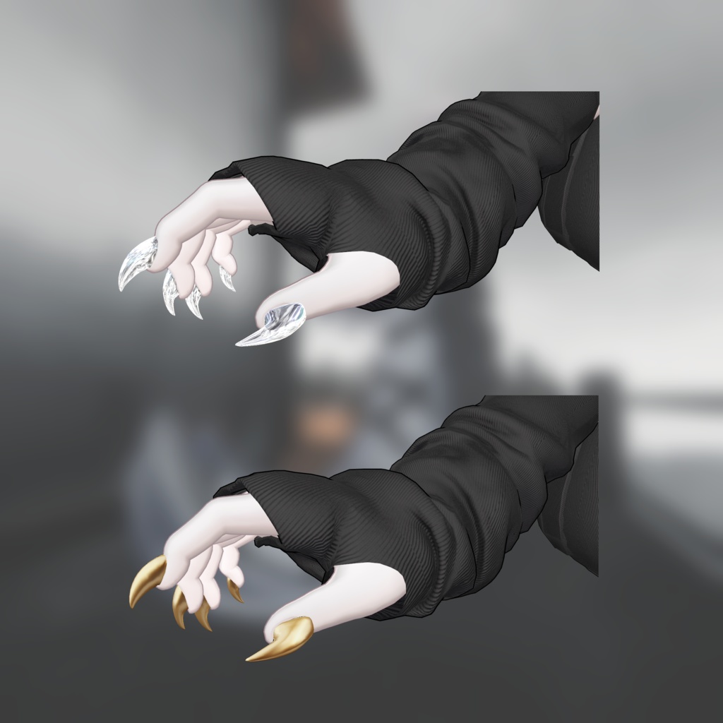 【複数対応】猫爪ネイル【VRchat想定】