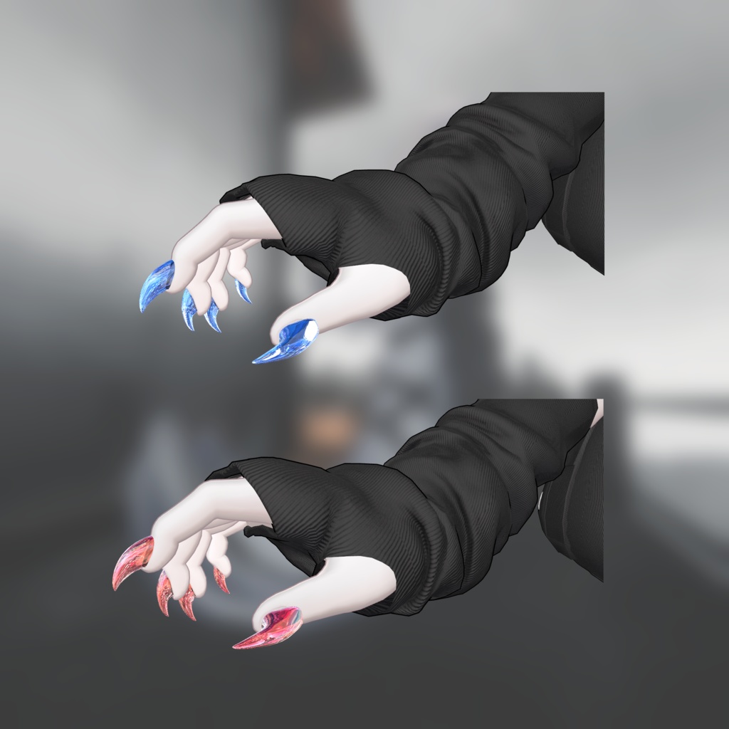 【複数対応】猫爪ネイル【VRchat想定】