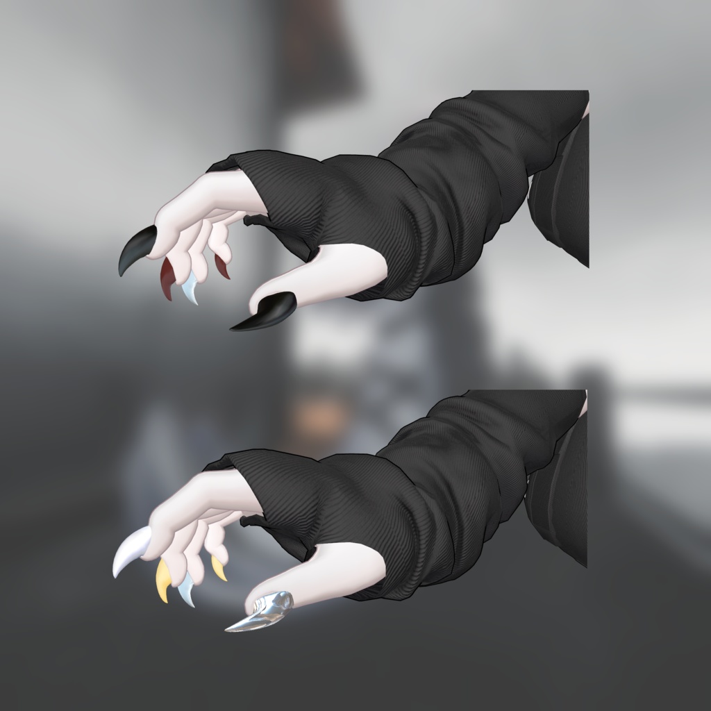 【複数対応】猫爪ネイル【VRchat想定】