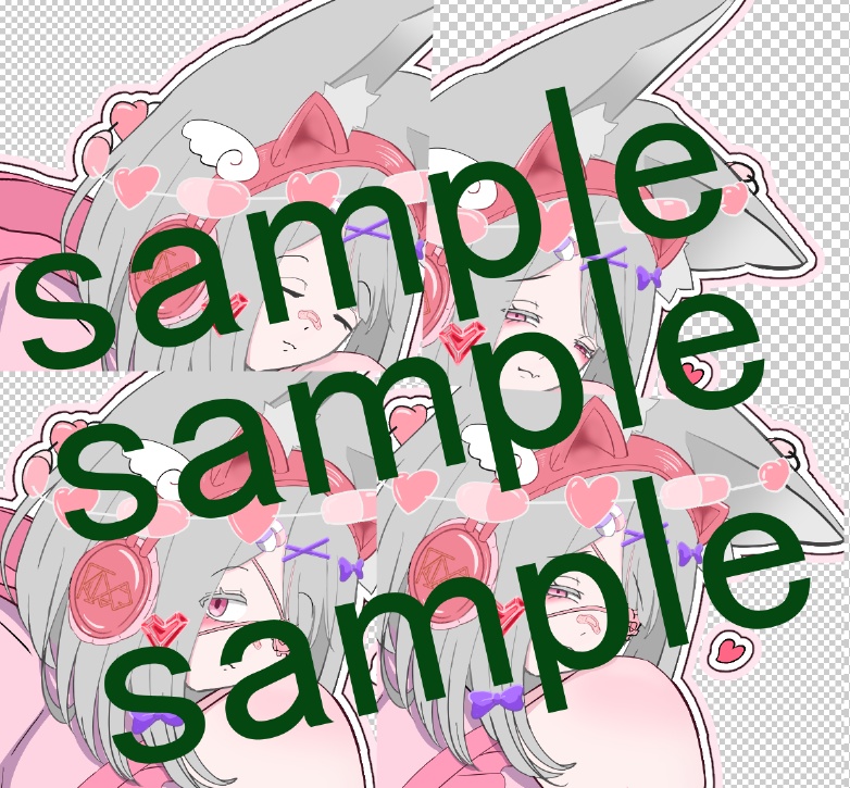 【オリキャラ】ゆめかわキツネ娘デカールロゴ