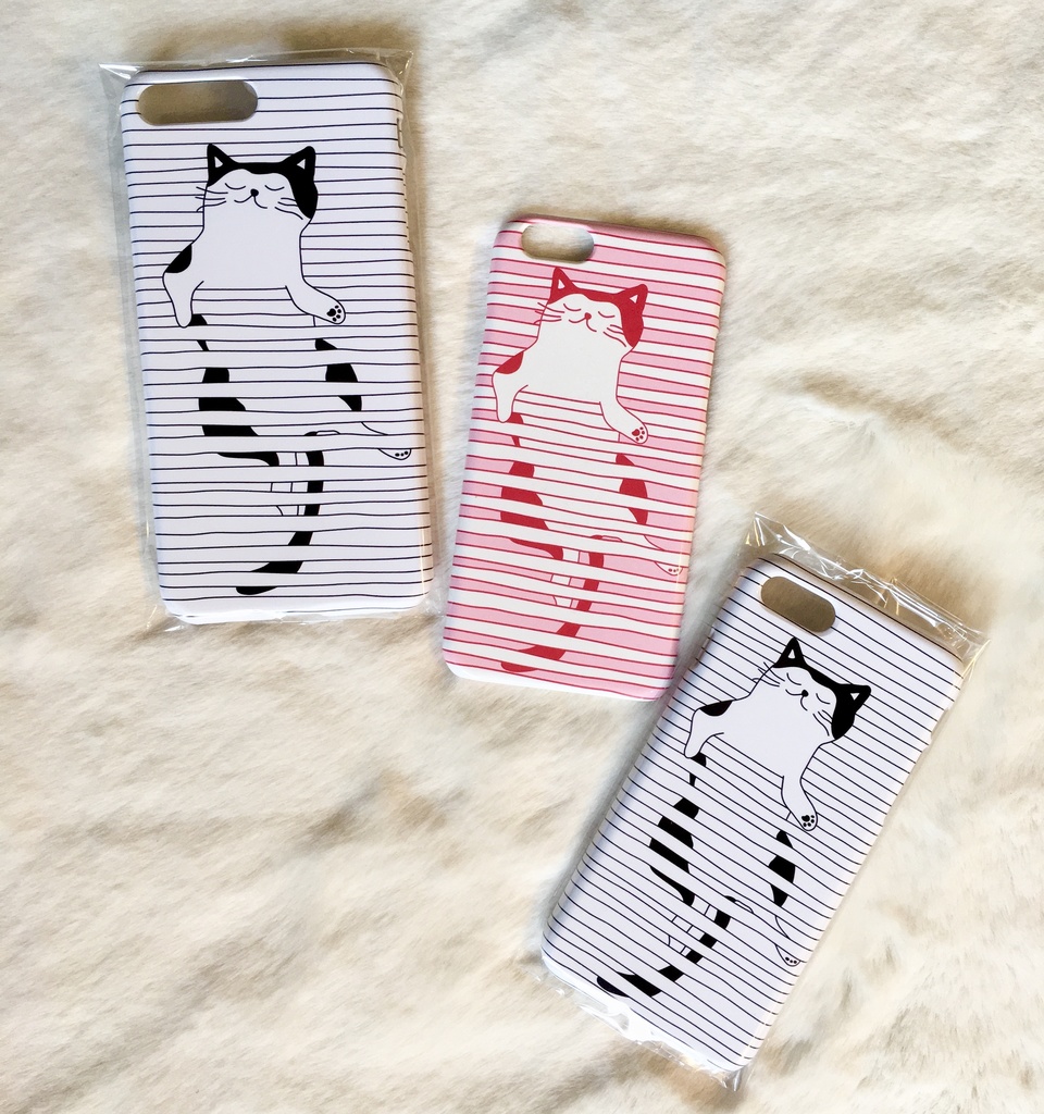 シンプルでかわいい猫のイラストのiPhoneケース