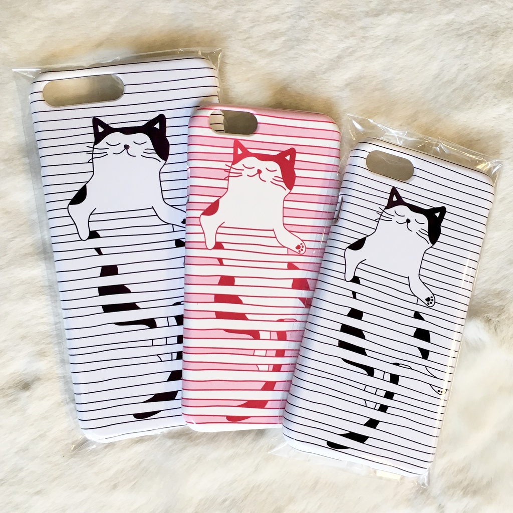 シンプルでかわいい猫のイラストのiPhoneケース