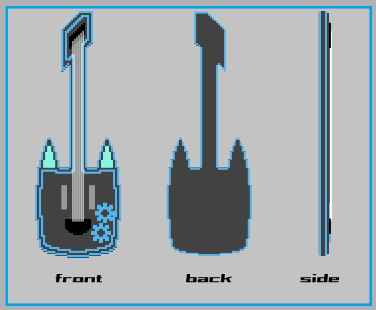 「ねこギター」オリジナル3Dモデル