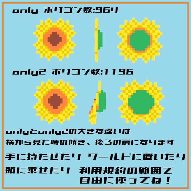 「ボクセルひまわり」オリジナル3Dモデル