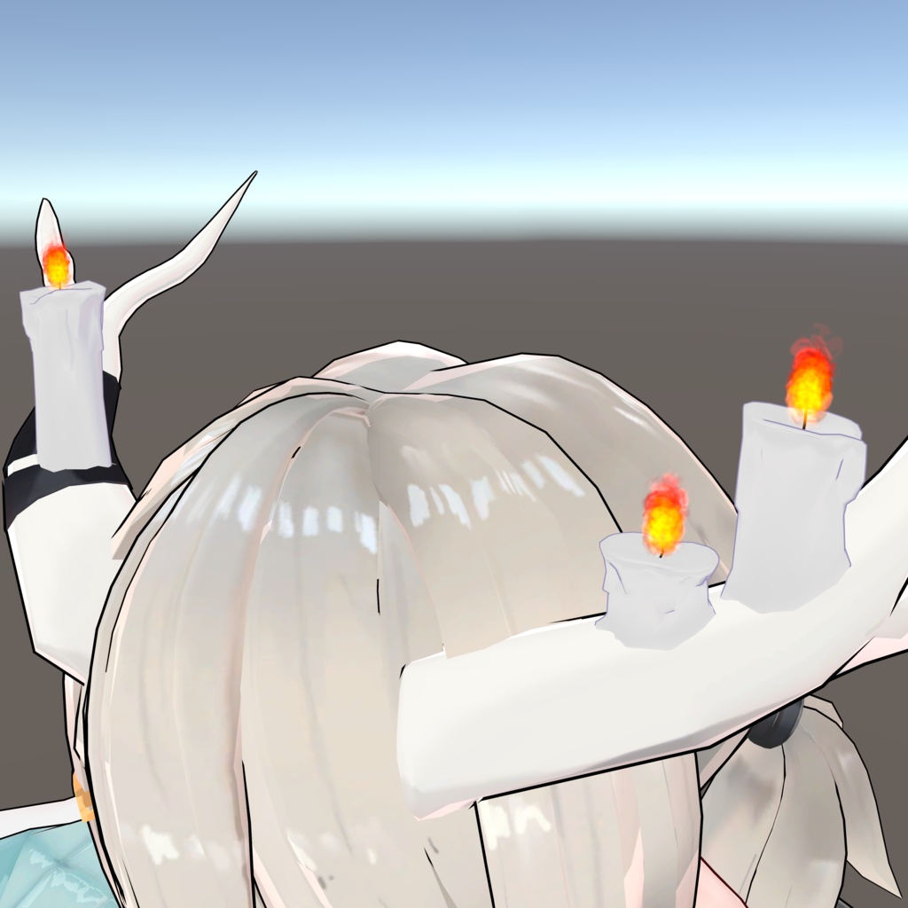 【龍のヨルちゃん用】ヨルちゃん用 角飾り‐ろうそく【MA対応】