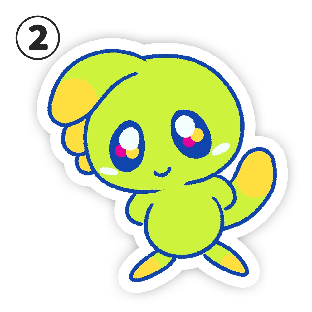 宇宙産のたこちゃんステッカー