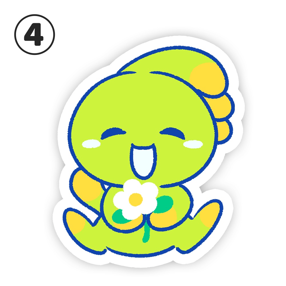 宇宙産のたこちゃんステッカー