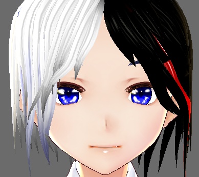 Par de ojos de color azul