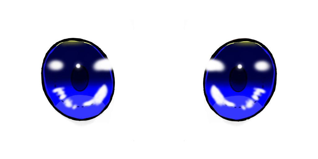Par de ojos de color azul 