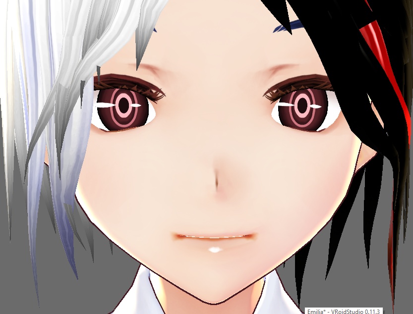 Imitacion de los ojos del personaje "Estafadora" del anime: Akudama Drive