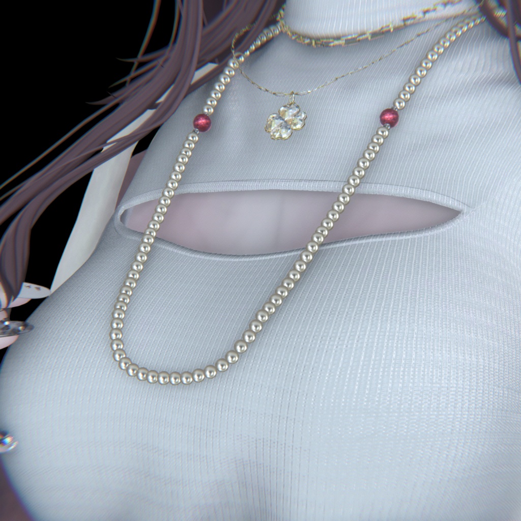 【首元から揺れる】Pearl Necklace