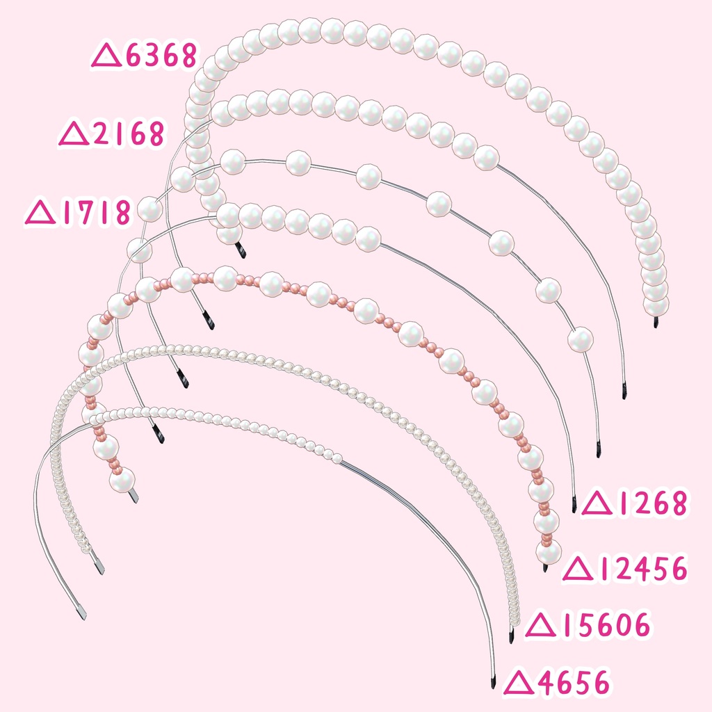 【7本set】パールカチューシャset