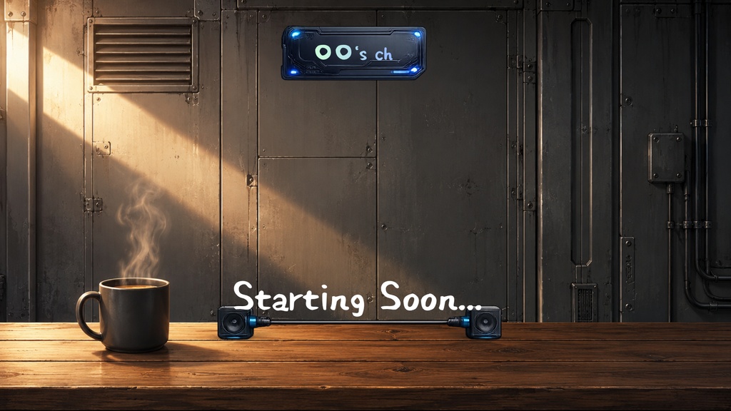 【無料版】【VTuber向け配信背景】コンテナのゲーミング部屋|お試し昼セット【OBS対応】