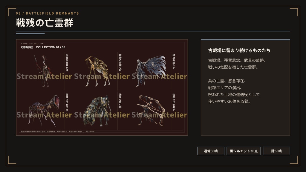 【計300点/異形・怪物素材】異形・怪物素材5作まとめセット|通常カラー150点+黒シルエット150点【TRPG・RPG・ゲーム向け/透過PNG】