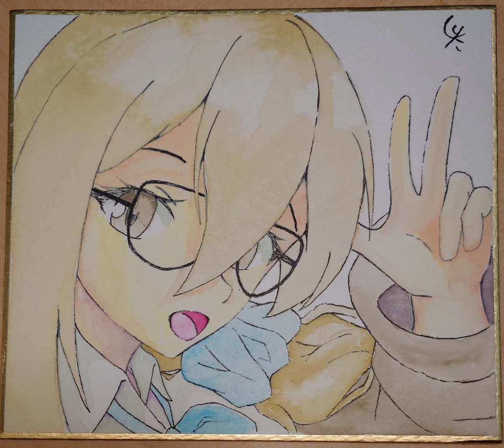 ブルアカ色紙_制服アカネ