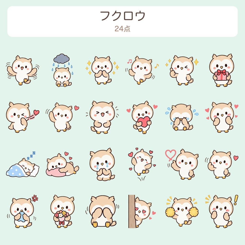 【透過PNG】ひよこ・カラス・アヒルほか ゆるかわイラスト素材120点(動くAPNG付き)