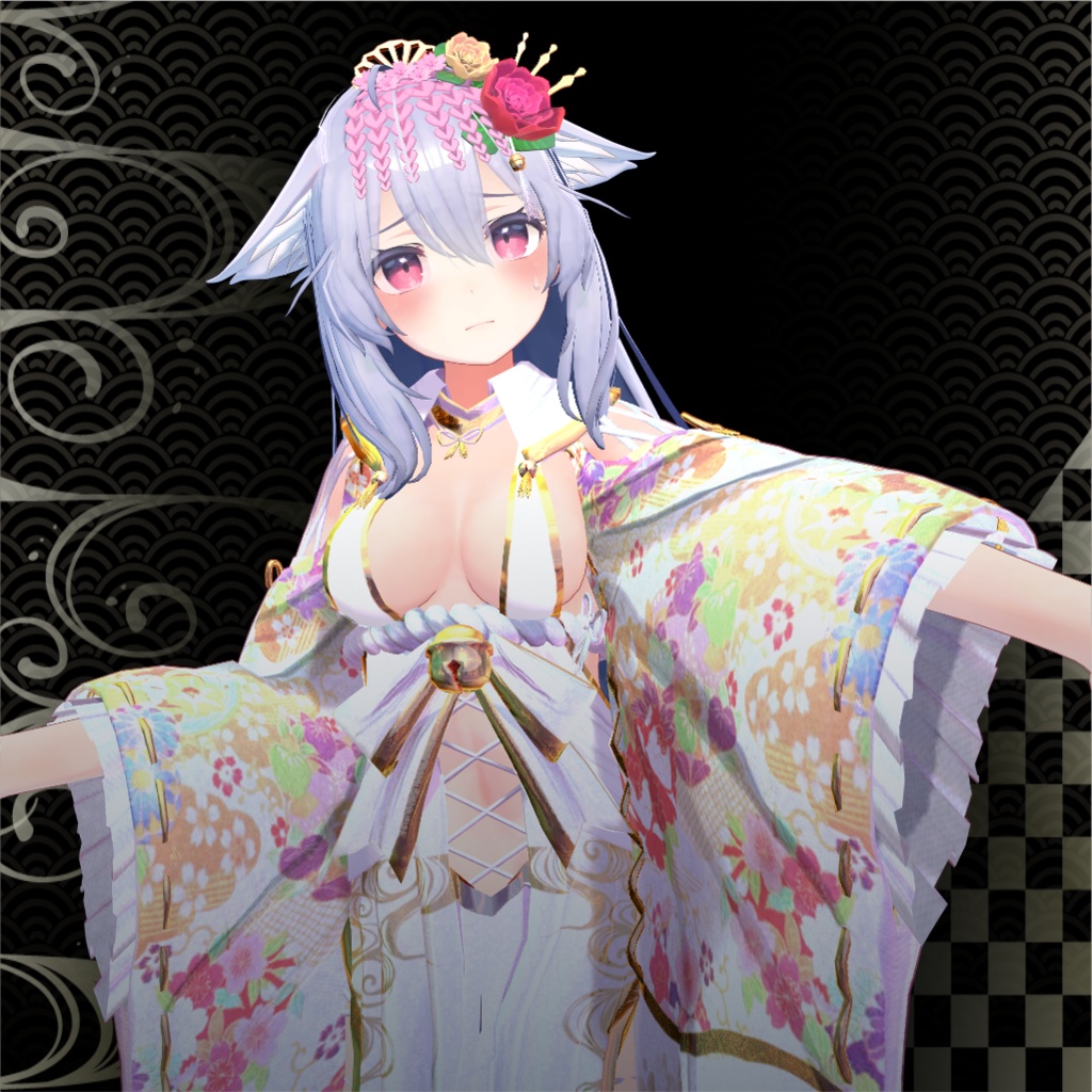 【桔梗用】花鳥風月、巫女ドレス【Modular Avatar対応】