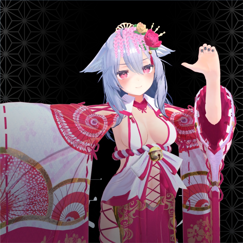 【桔梗用】花鳥風月、巫女ドレス【Modular Avatar対応】
