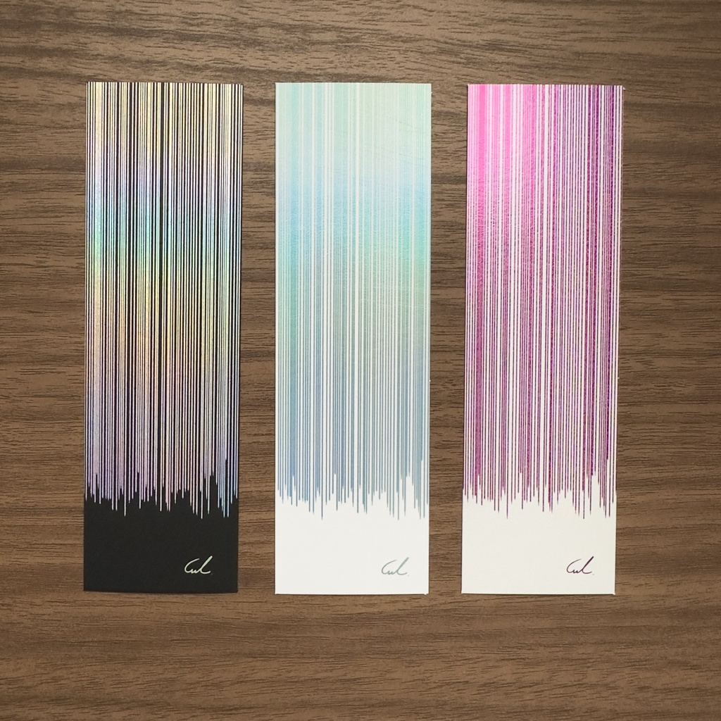 オリジナル箔押し栞 3枚入り