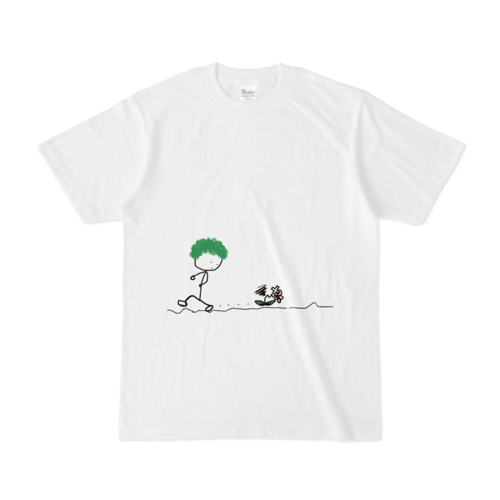 踏みつけられた花 Tシャツ