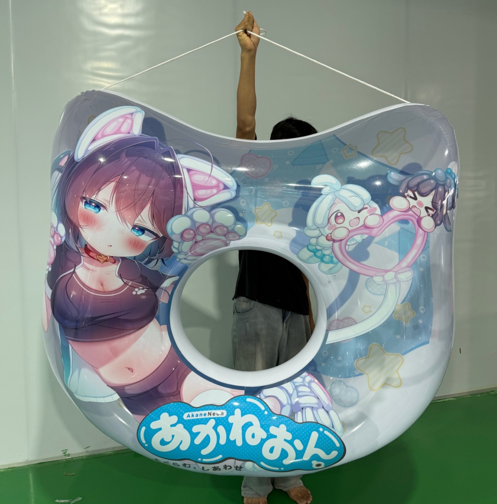 【限定頒布】ネコミミ浮き輪_ねおん（即発送）