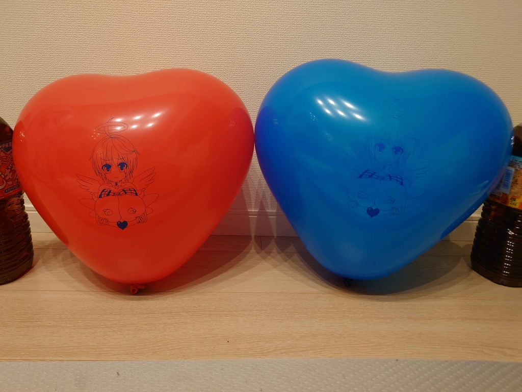 【限定頒布】あかねおんで製作したヘンタイ天使ちゃんハート風船(即発送)