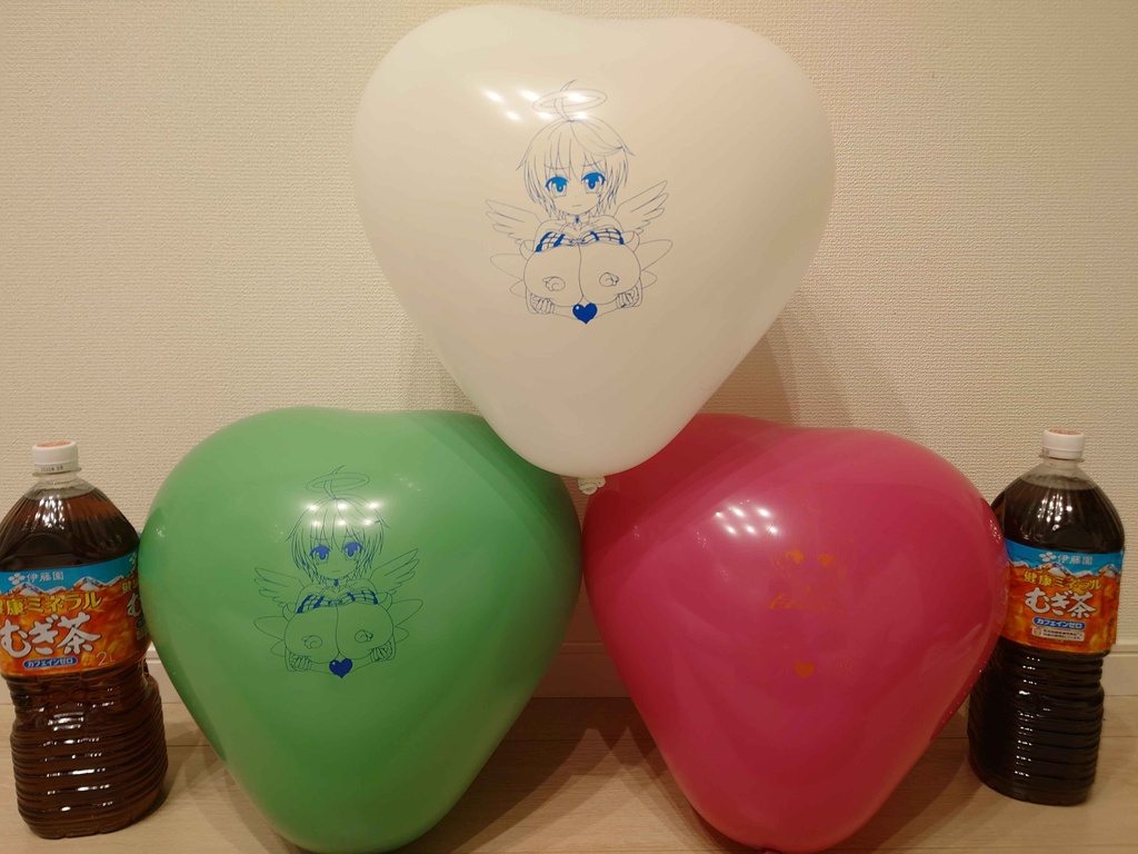 【限定頒布】あかねおんで製作したヘンタイ天使ちゃんハート風船(即発送)