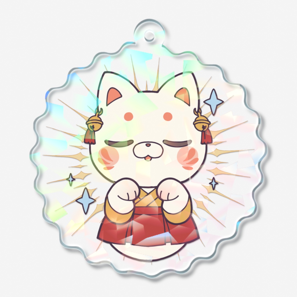 神々しいりく猫アクリルキーホルダー