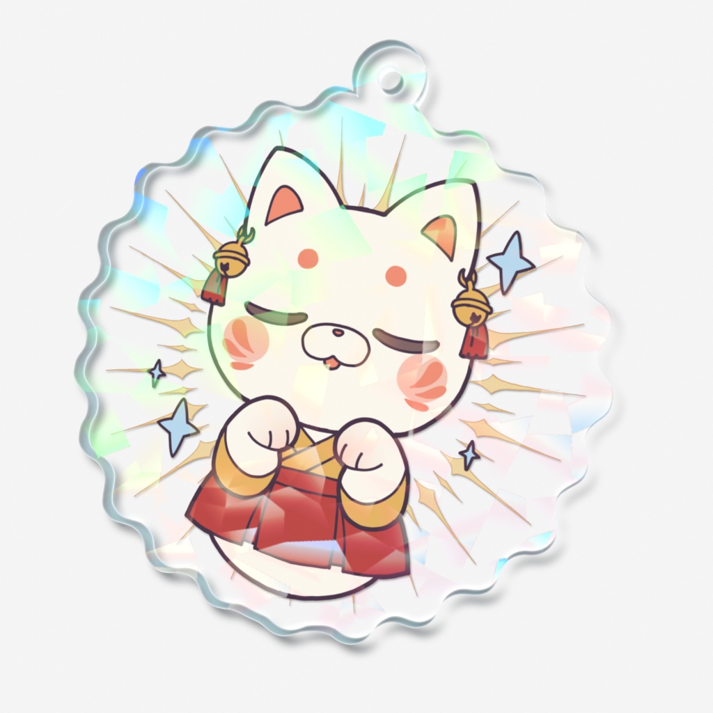 神々しいりく猫アクリルキーホルダー