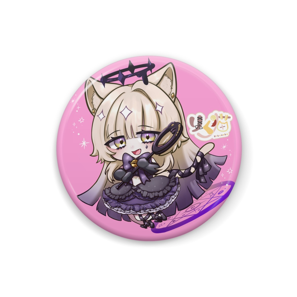 魔法少女りく猫缶バッジ